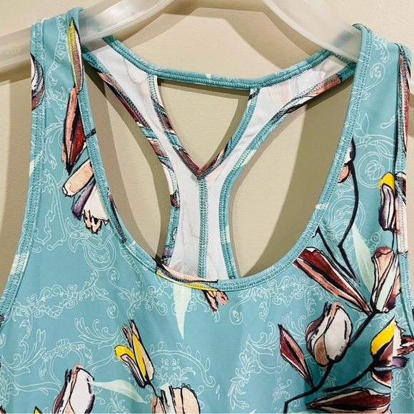 Calia by Carrie Underwood Blue Floral Workout Tank Top - Picture 4 of 6